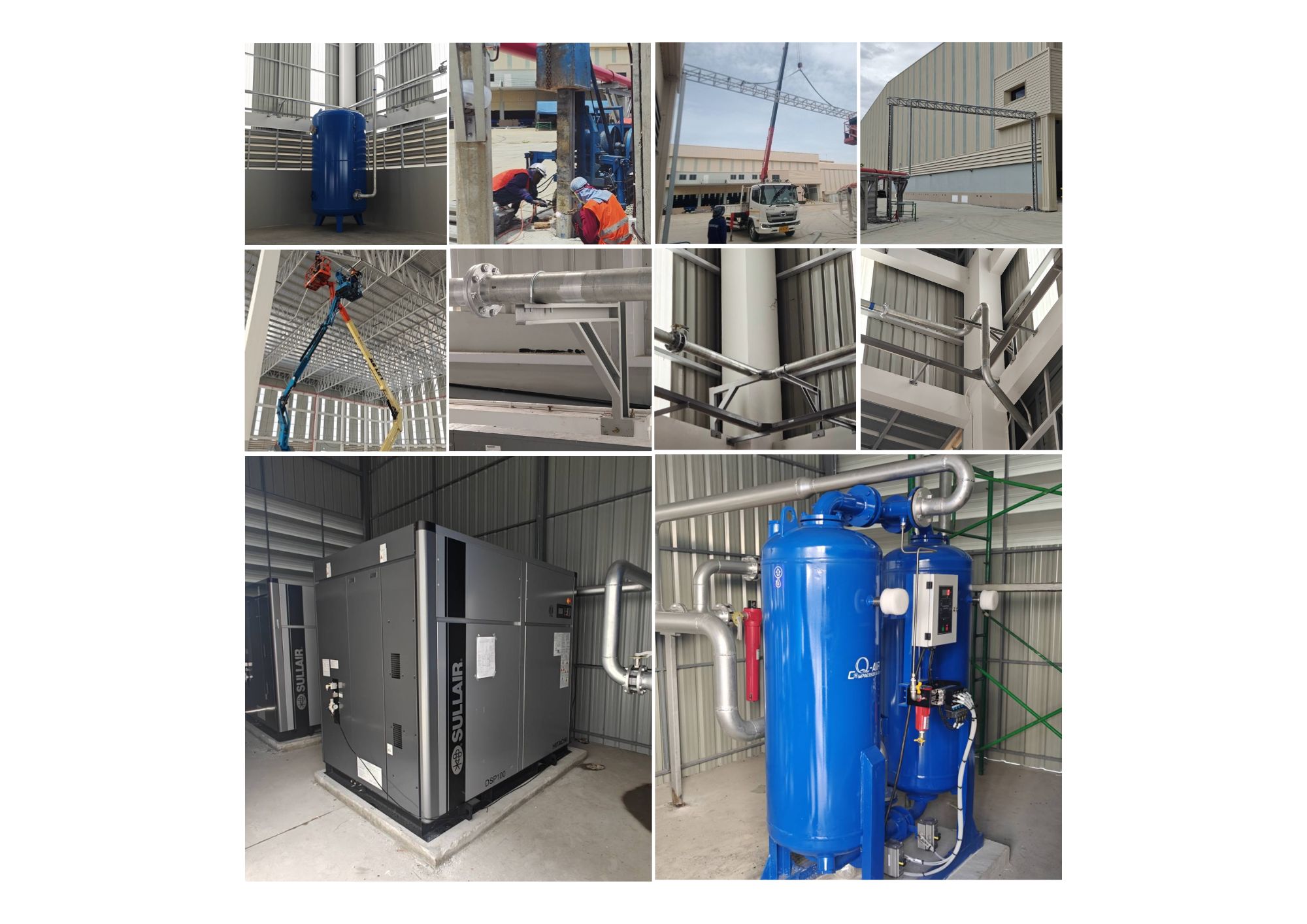 Installation Air Compressor and Piping Supply