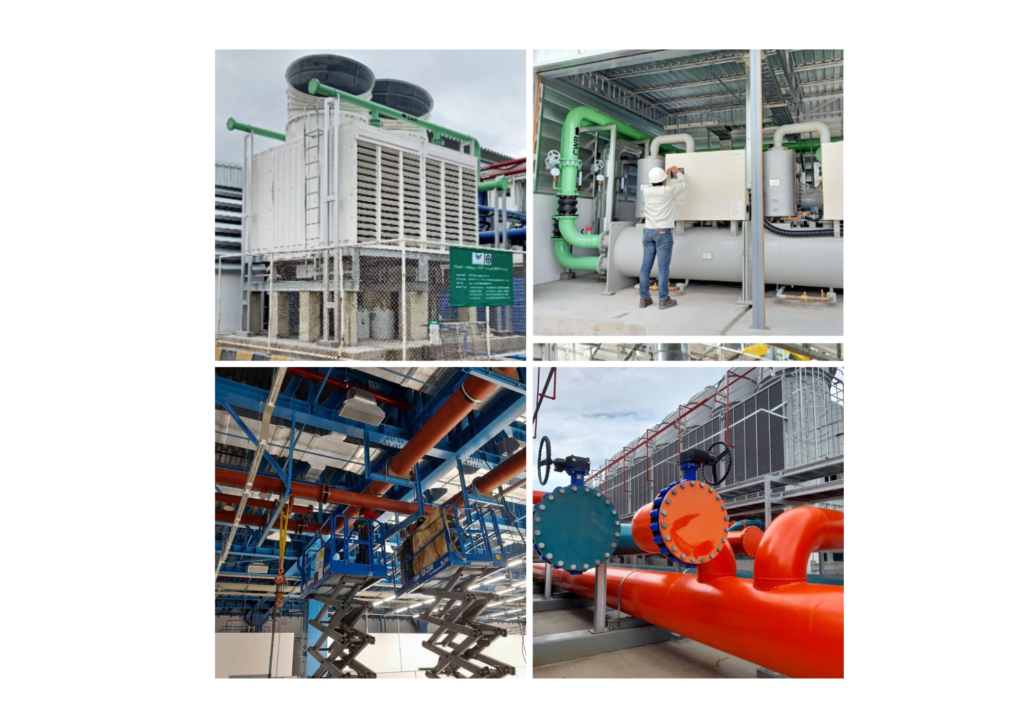 Jotun Cooling Tower Water Cooled Chiller and Piping Supply
